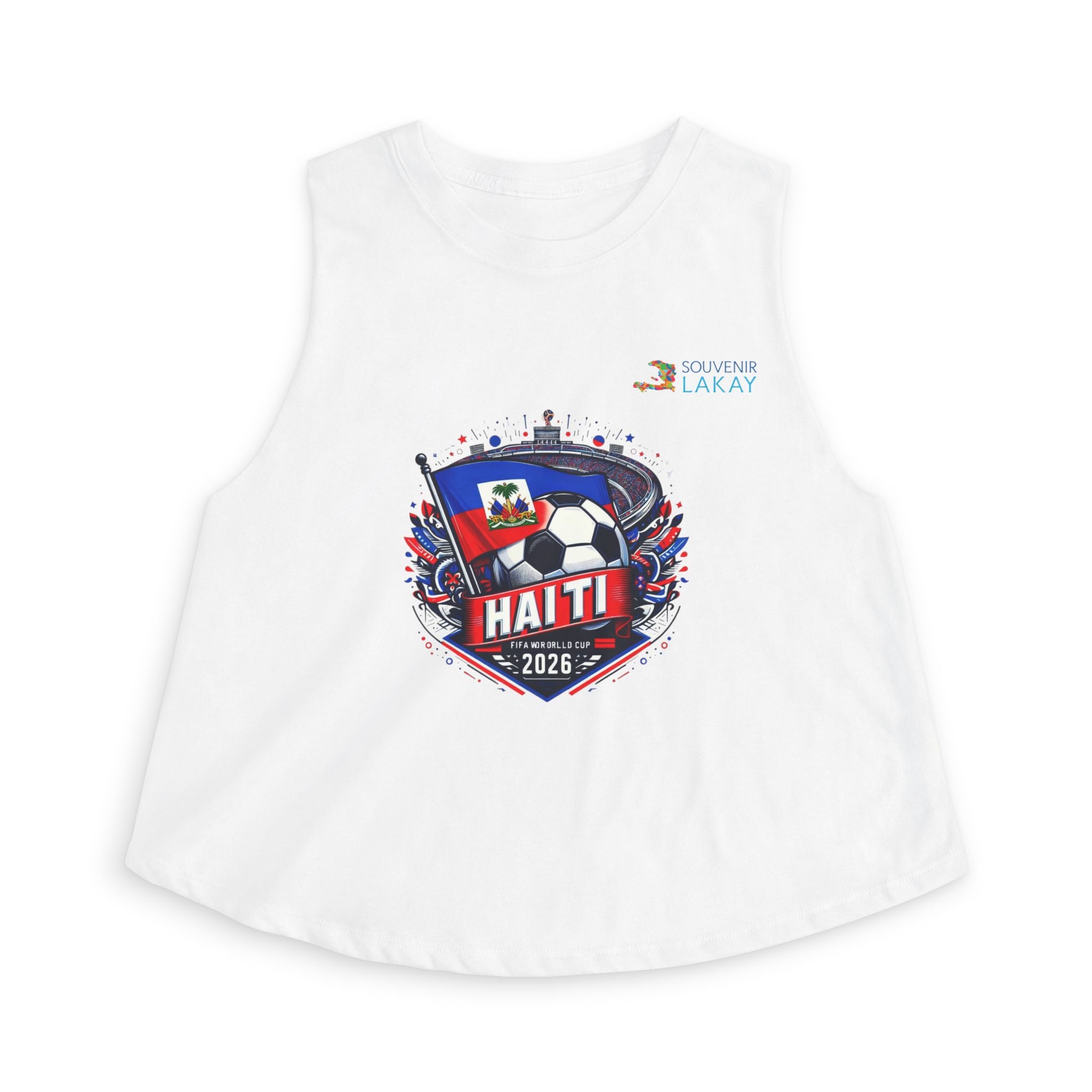 Haiti 2026 Soccer Crest Crop Top — Women's Football Fans Tank