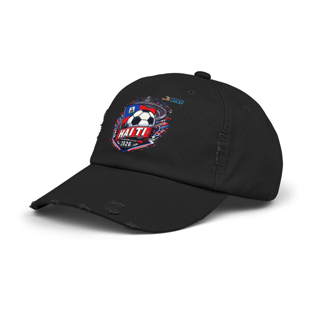 Haiti Soccer Cap 2026 — Distressed Flag Badge Hat