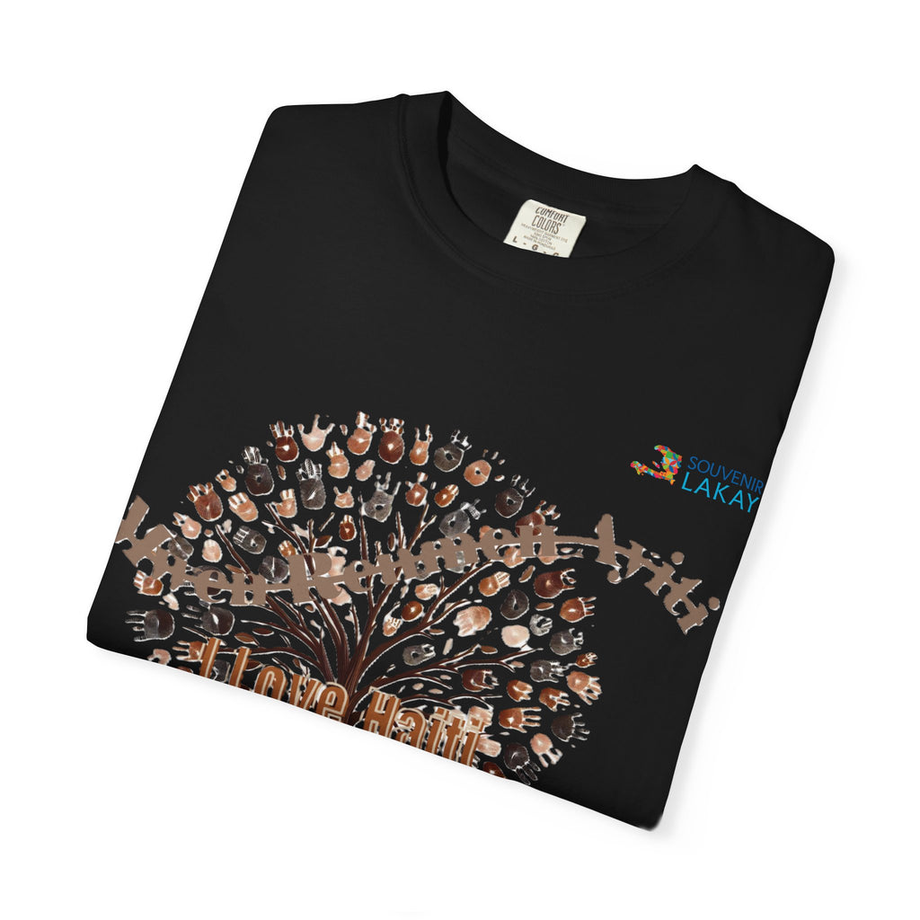 Mwen Renmen Ayiti Tree of Life T-Shirt — Floral Family Roots Graphic Tee