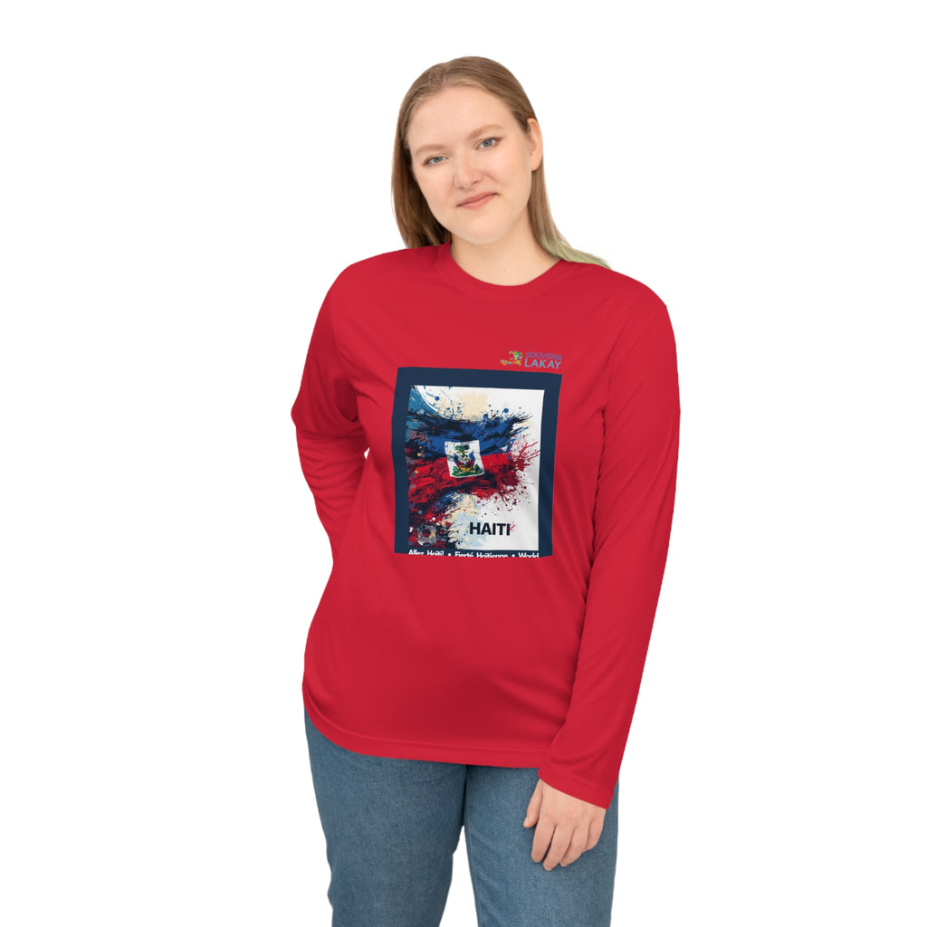 Haiti Flag Graphic Long Sleeve — Patriotic Haitian Tribute Shirt