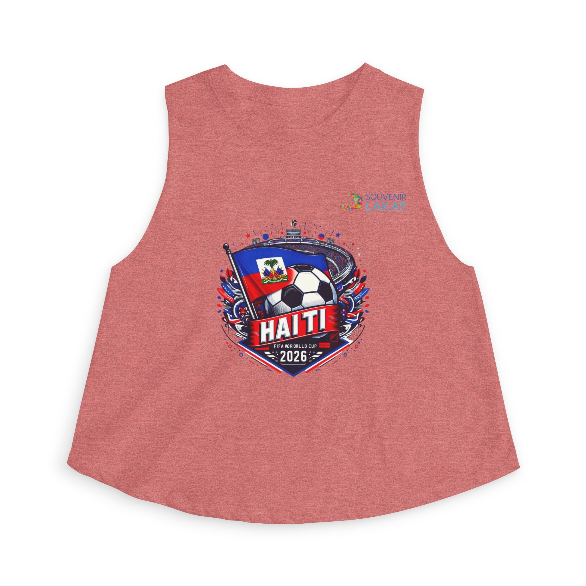 Haiti 2026 Soccer Crest Crop Top — Women's Football Fans Tank