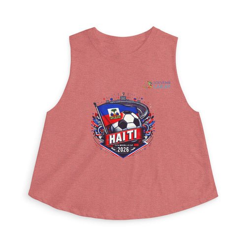 Haiti 2026 Soccer Crest Crop Top — Women's Football Fans Tank