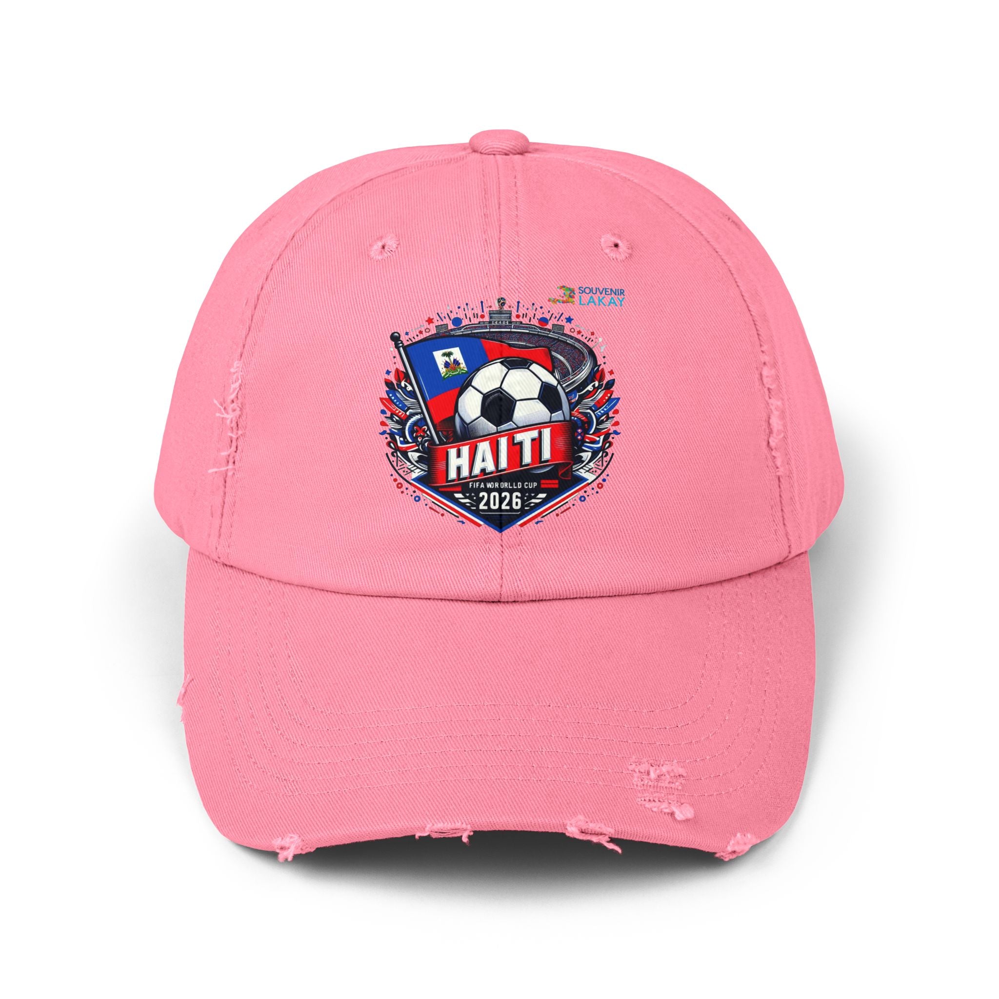 Haiti Soccer Cap 2026 — Distressed Flag Badge Hat