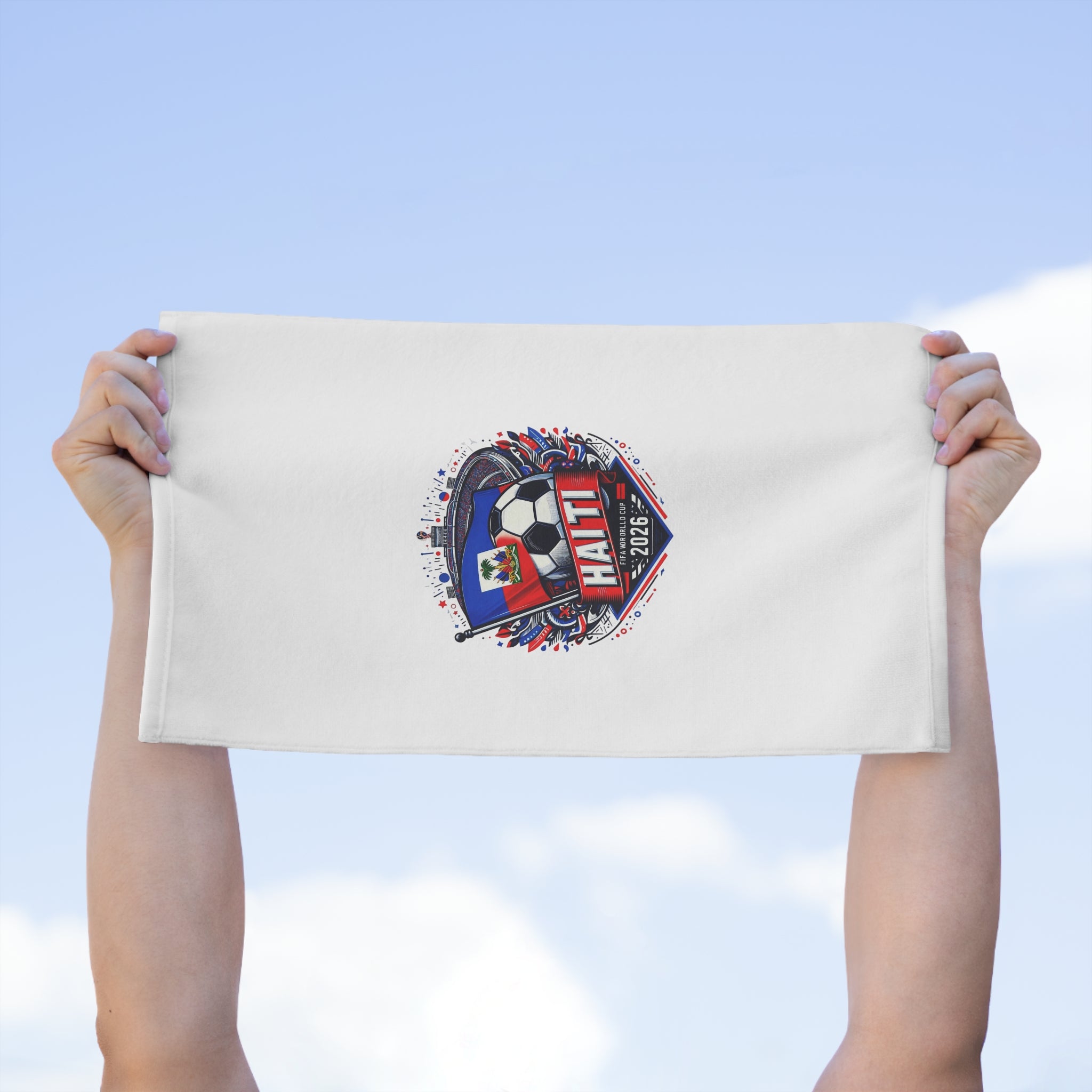 Haiti 2026 Soccer Rally Towel — 11x18 Fan Flag Design