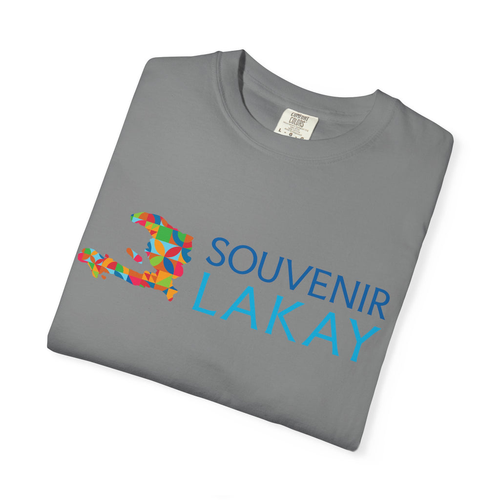 Souvenir Lakay T-Shirt — Colorful Haiti Map Graphic