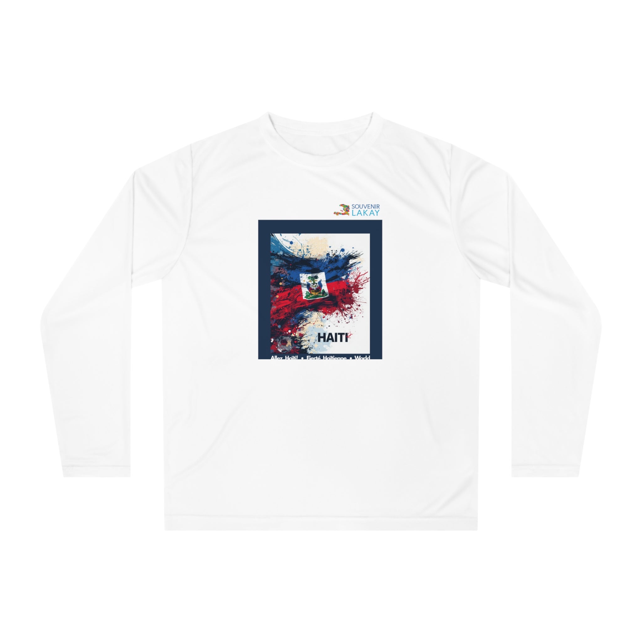 Haiti Flag Graphic Long Sleeve — Patriotic Haitian Tribute Shirt