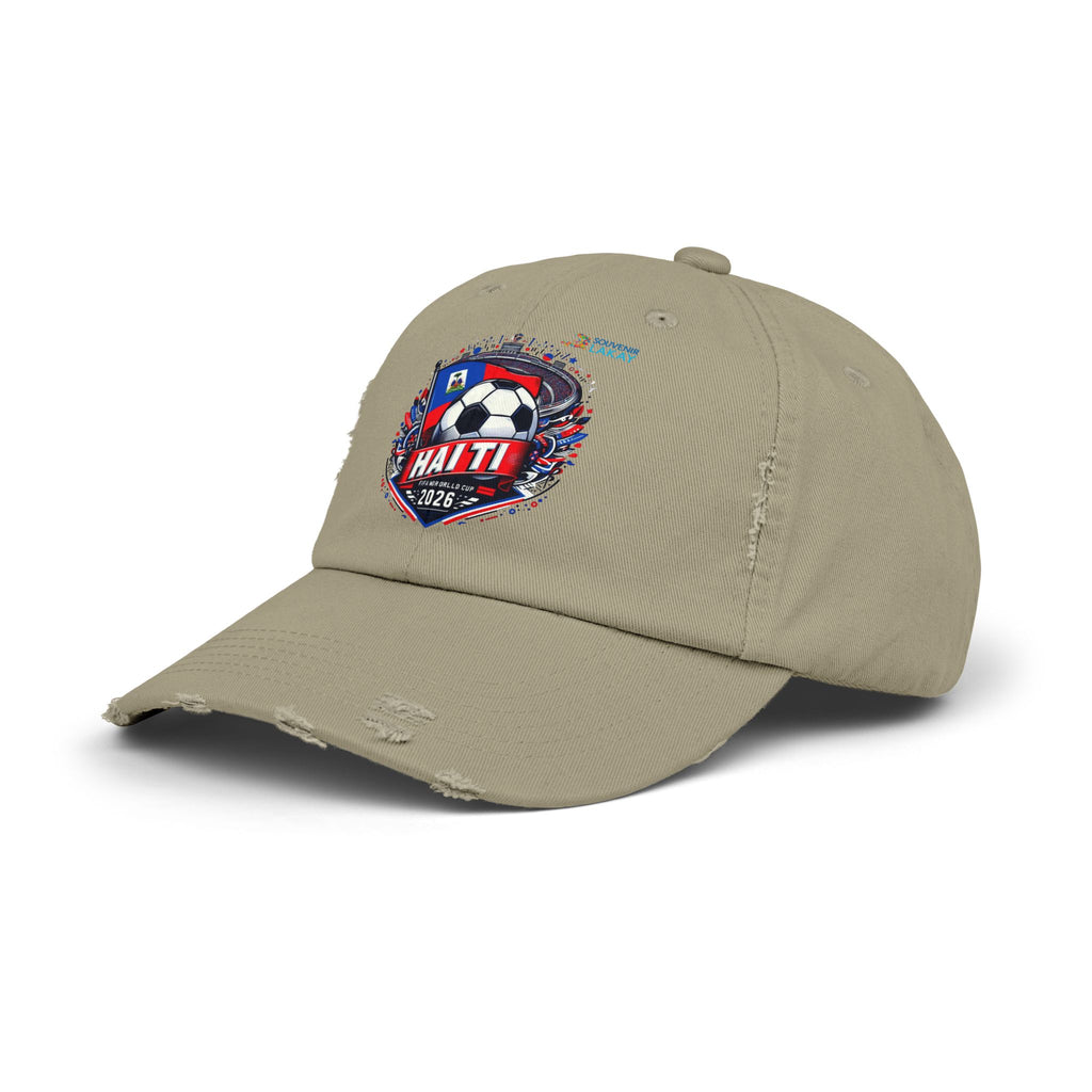 Haiti Soccer Cap 2026 — Distressed Flag Badge Hat