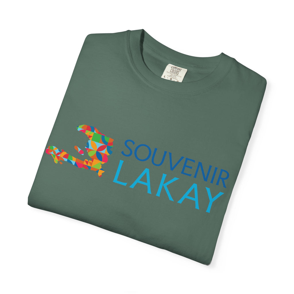Souvenir Lakay T-Shirt — Colorful Haiti Map Graphic