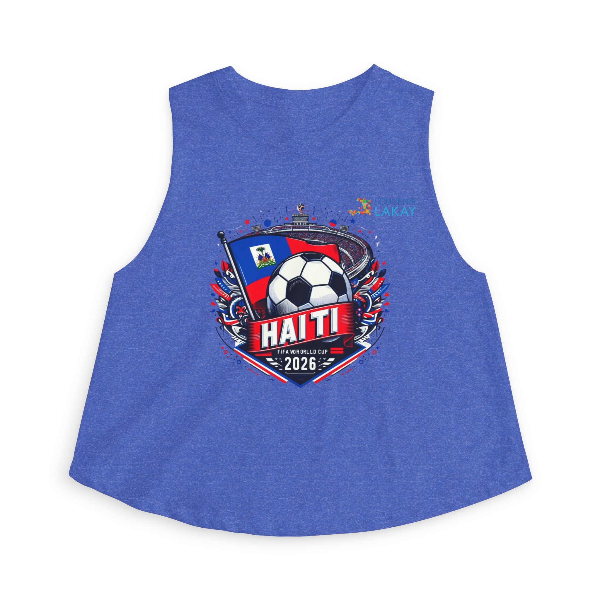 Haiti 2026 Soccer Crest Crop Top — Women's Football Fans Tank