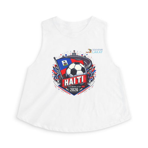 Haiti 2026 Soccer Crest Crop Top — Women's Football Fans Tank