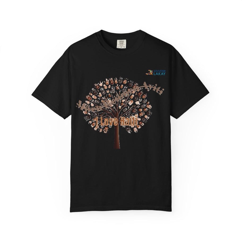 Mwen Renmen Ayiti Tree of Life T-Shirt — Floral Family Roots Graphic Tee