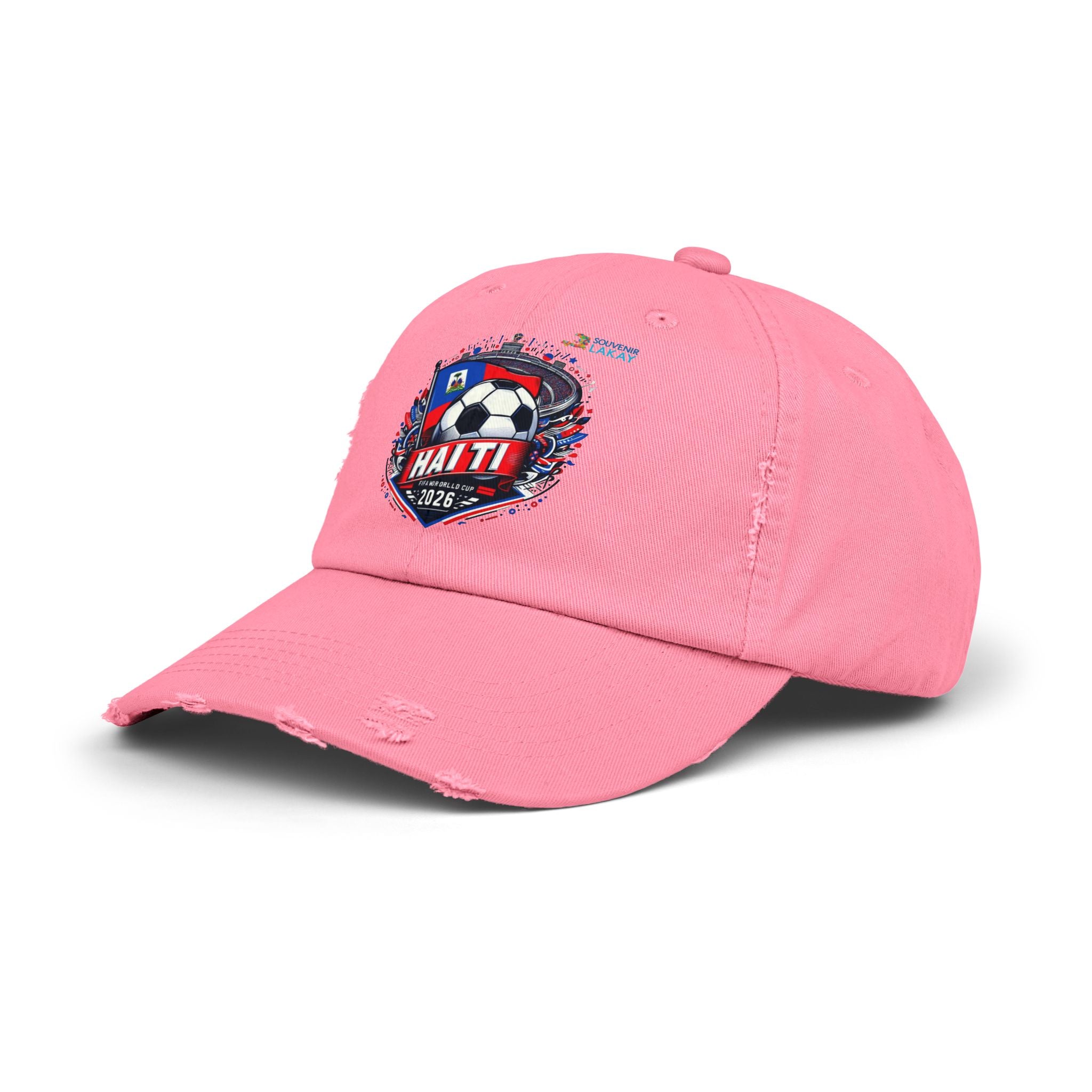 Haiti Soccer Cap 2026 — Distressed Flag Badge Hat