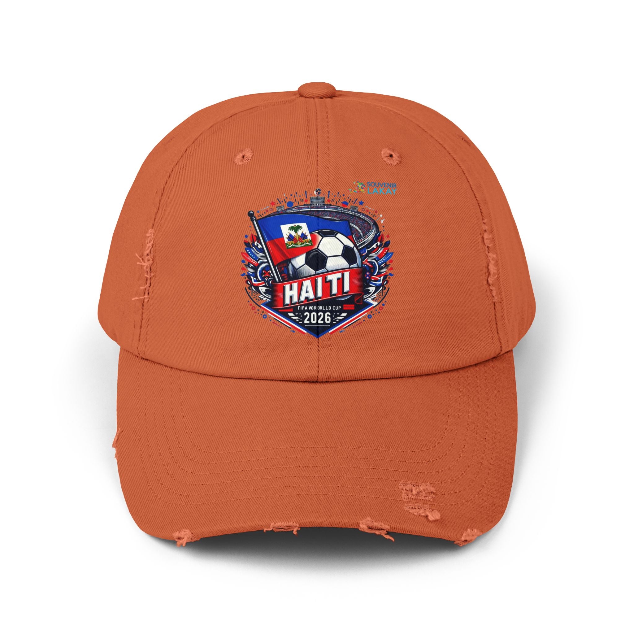 Haiti Soccer Cap 2026 — Distressed Flag Badge Hat