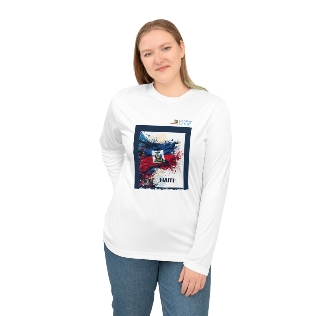 Haiti Flag Graphic Long Sleeve — Patriotic Haitian Tribute Shirt