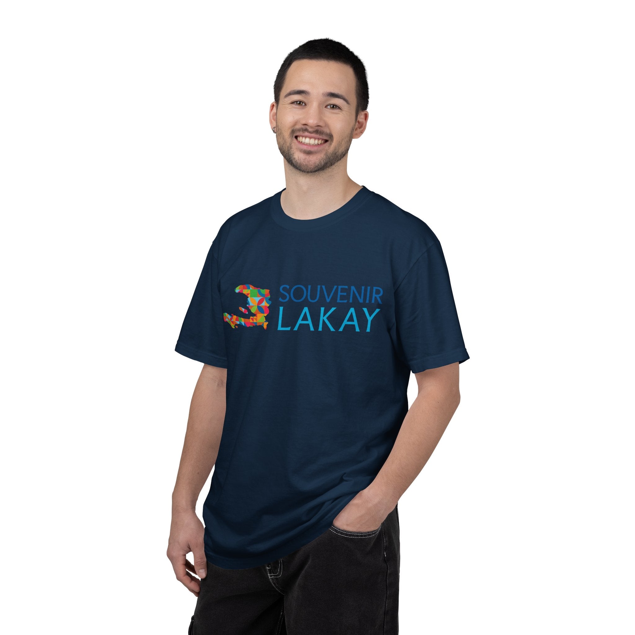 Souvenir Lakay T-Shirt — Colorful Haiti Map Graphic