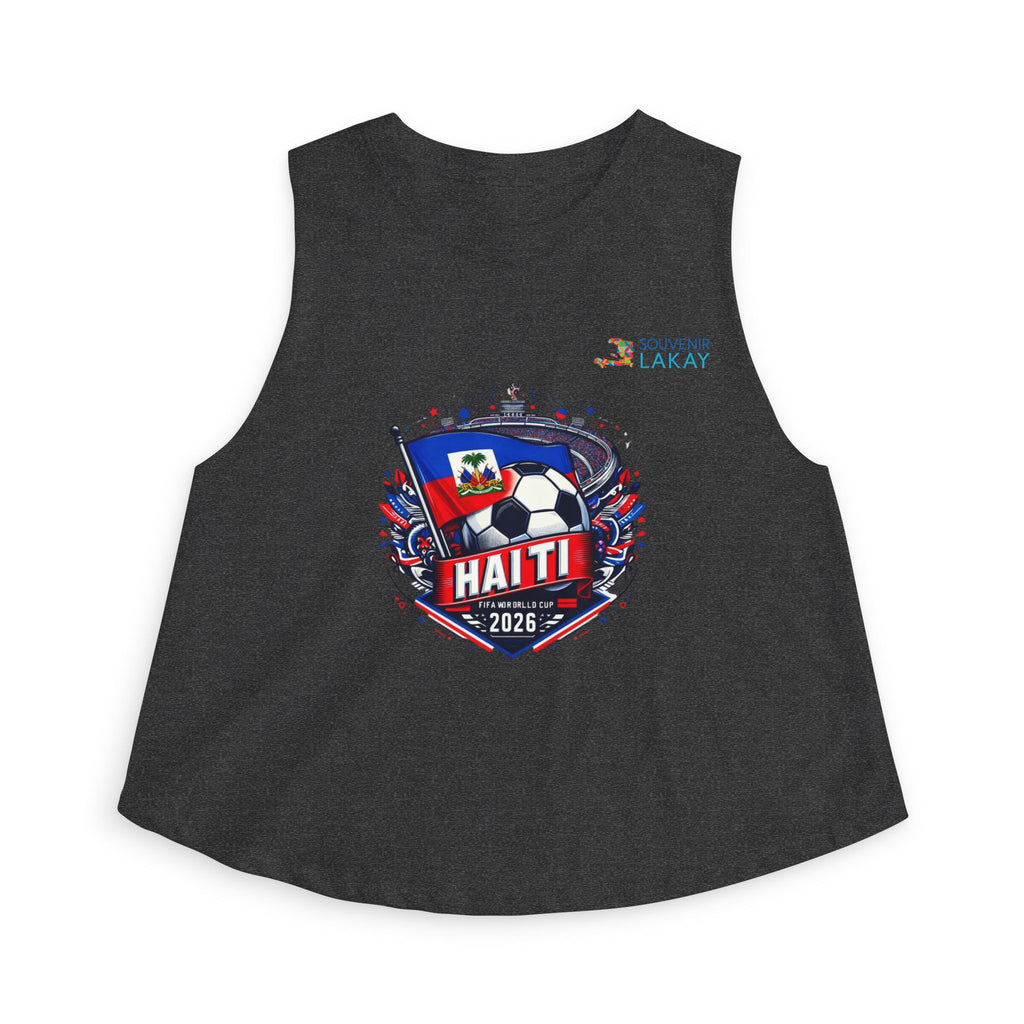 Haiti 2026 Soccer Crest Crop Top — Women's Football Fans Tank