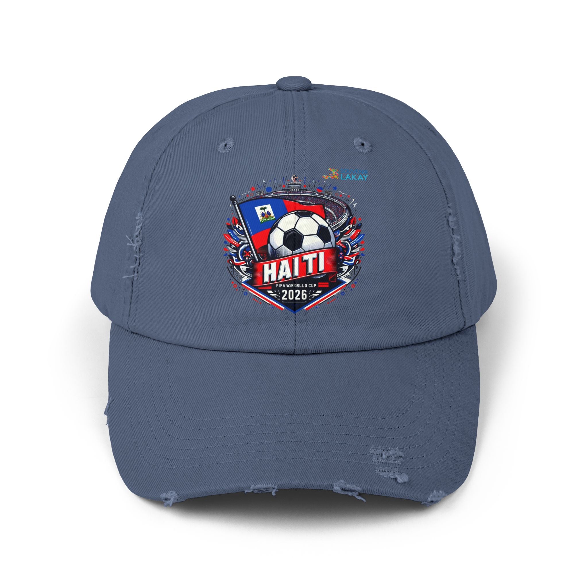 Haiti Soccer Cap 2026 — Distressed Flag Badge Hat