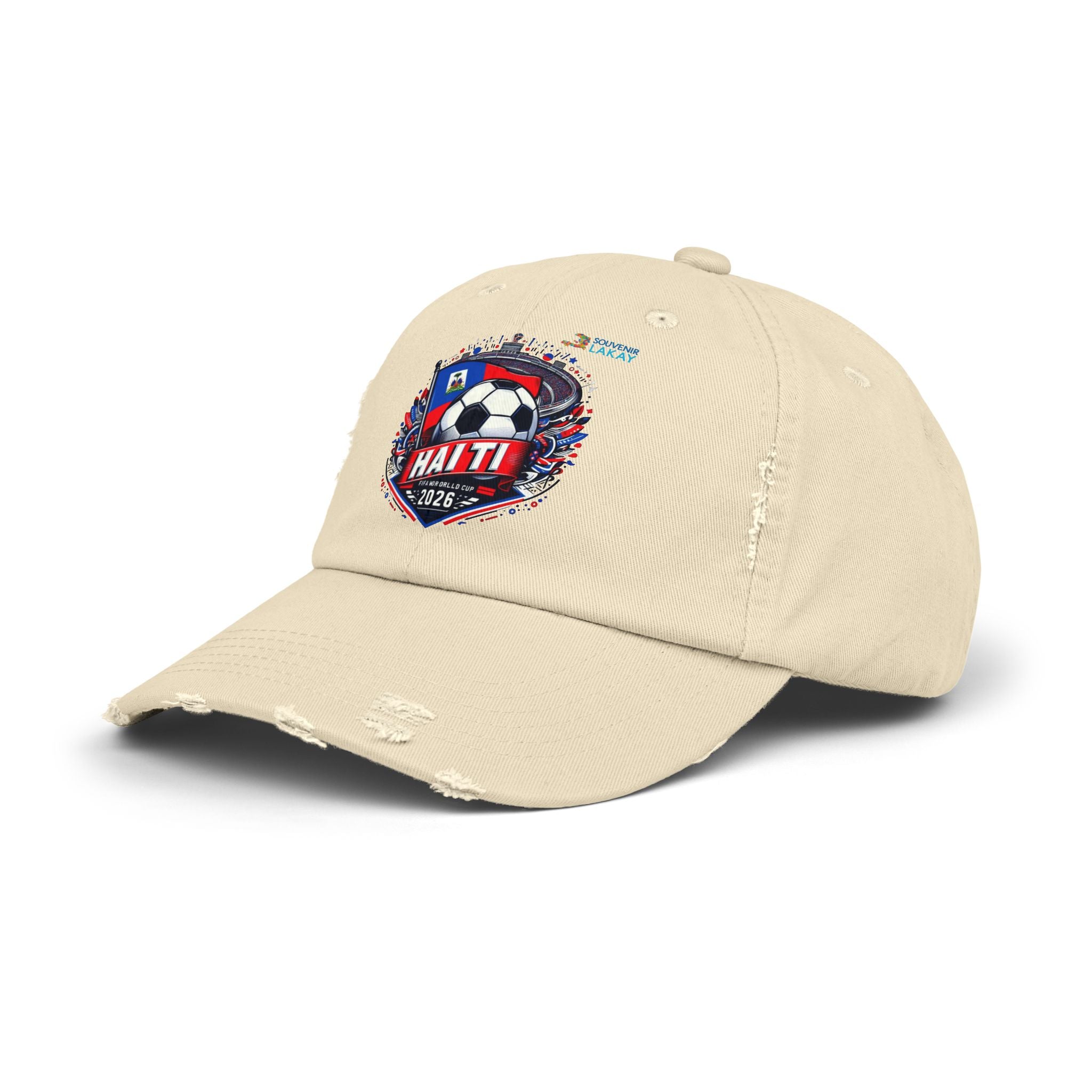 Haiti Soccer Cap 2026 — Distressed Flag Badge Hat