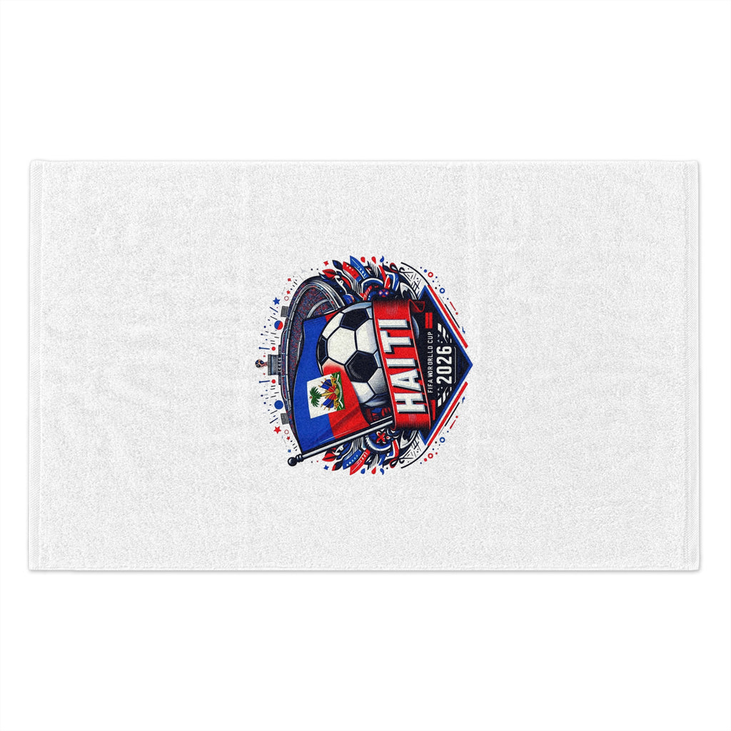 Haiti 2026 Soccer Rally Towel — 11x18 Fan Flag Design
