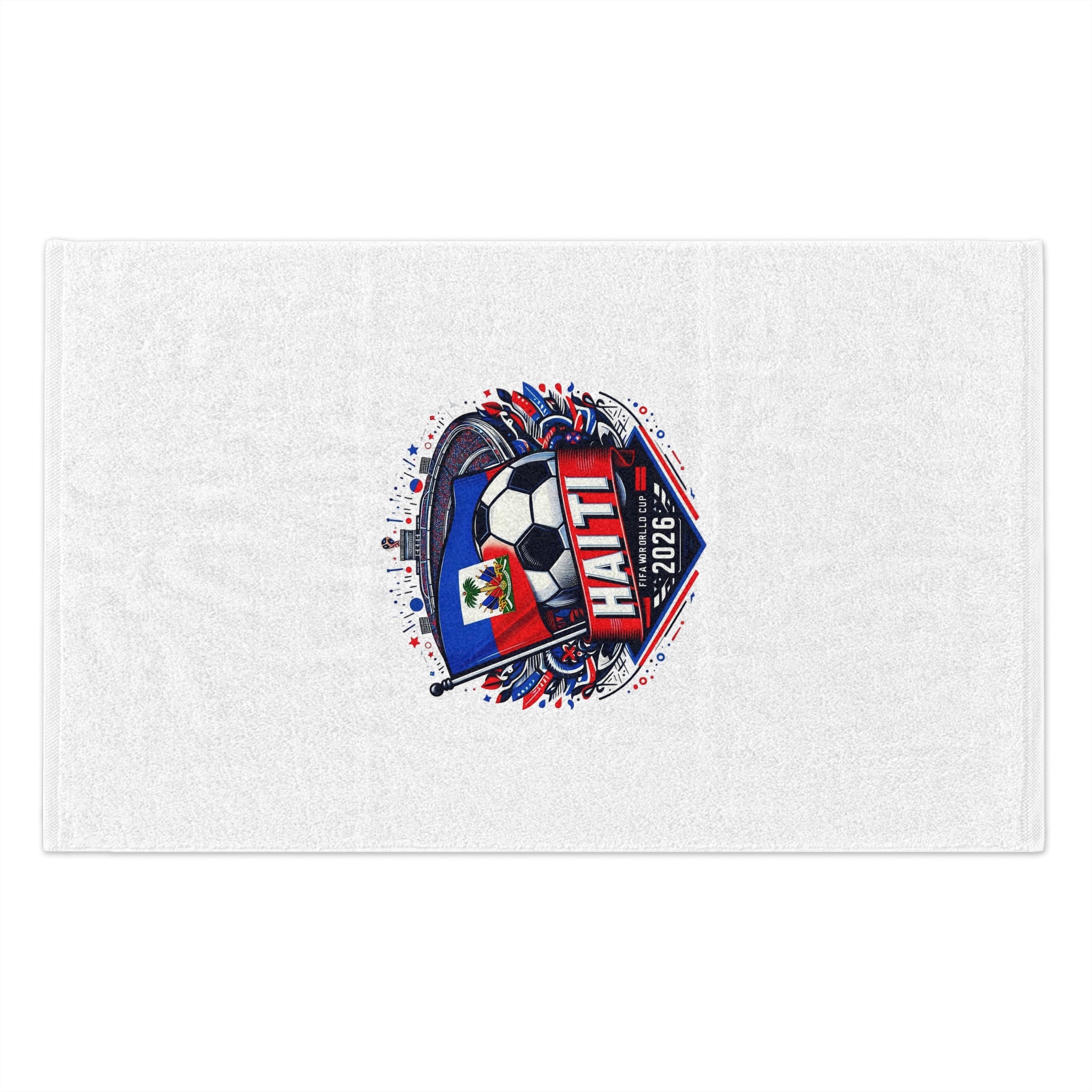 Haiti 2026 Soccer Rally Towel — 11x18 Fan Flag Design