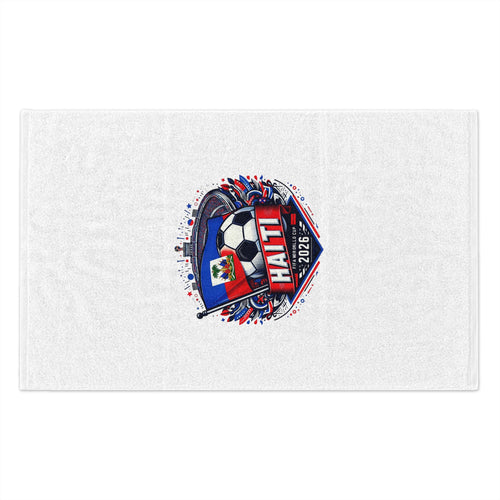Haiti 2026 Soccer Rally Towel — 11x18 Fan Flag Design