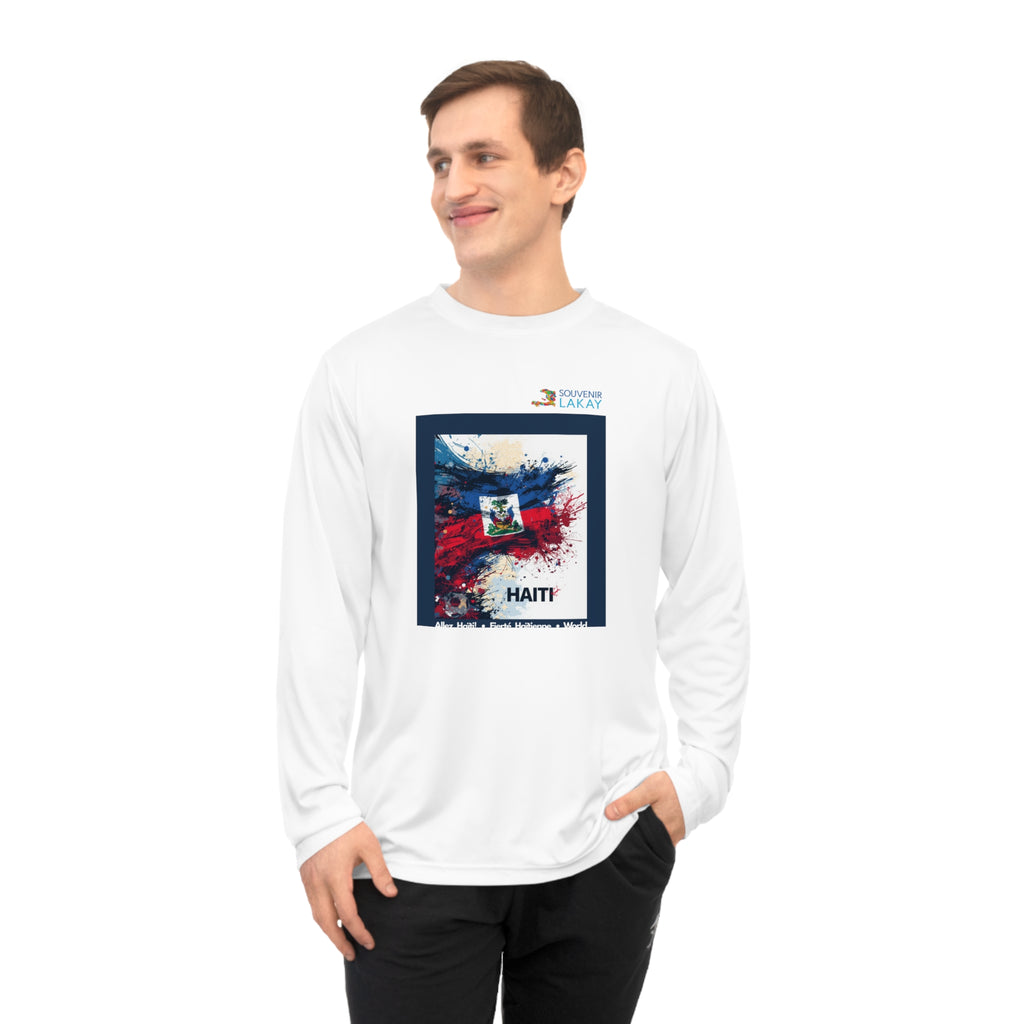 Haiti Flag Graphic Long Sleeve — Patriotic Haitian Tribute Shirt