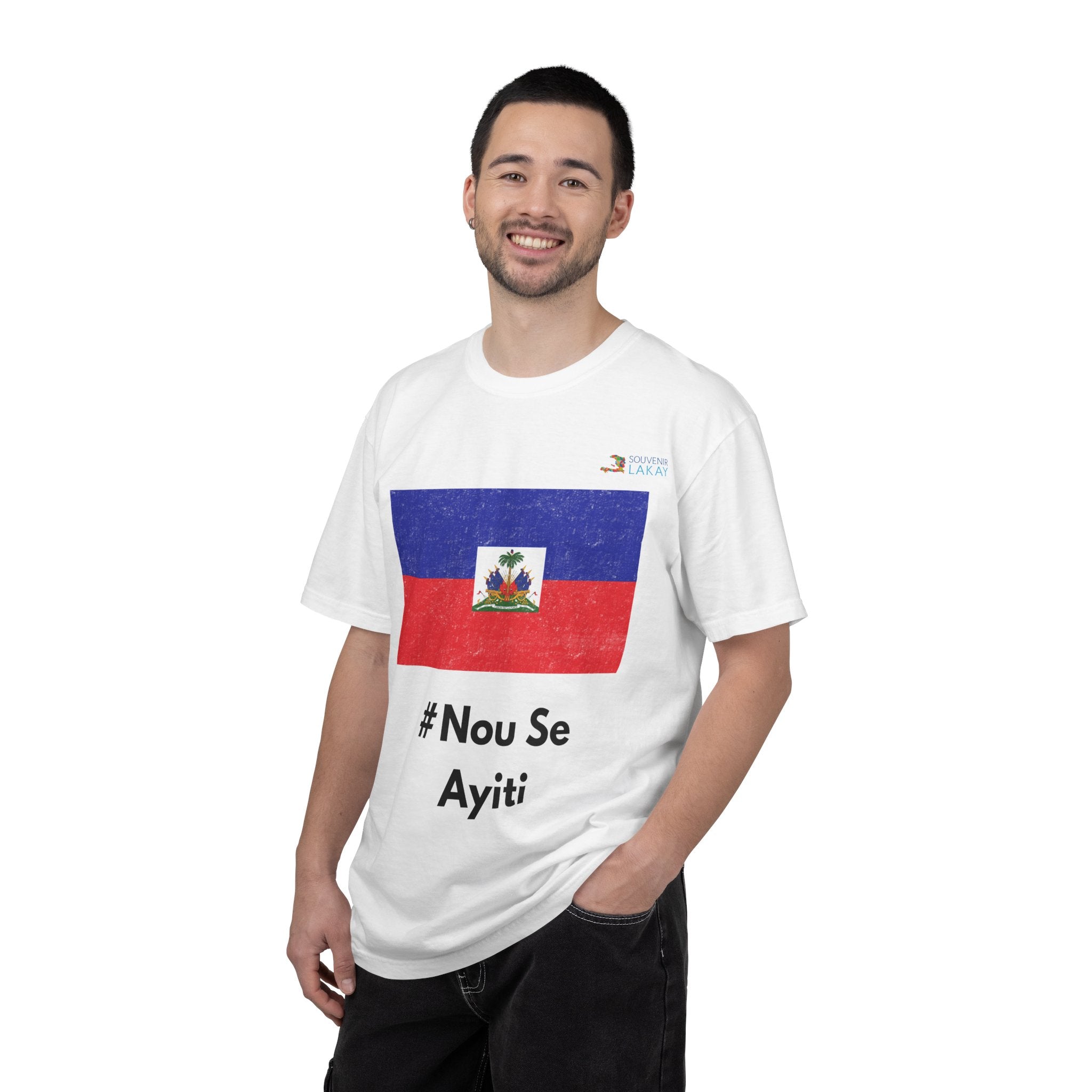 Haiti Flag T-Shirt — “#Nou Se Ayiti” / #WeAreHaiti Solidarity Tee