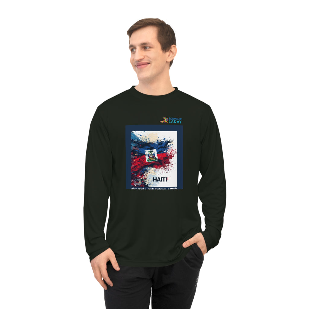 Haiti Flag Graphic Long Sleeve — Patriotic Haitian Tribute Shirt