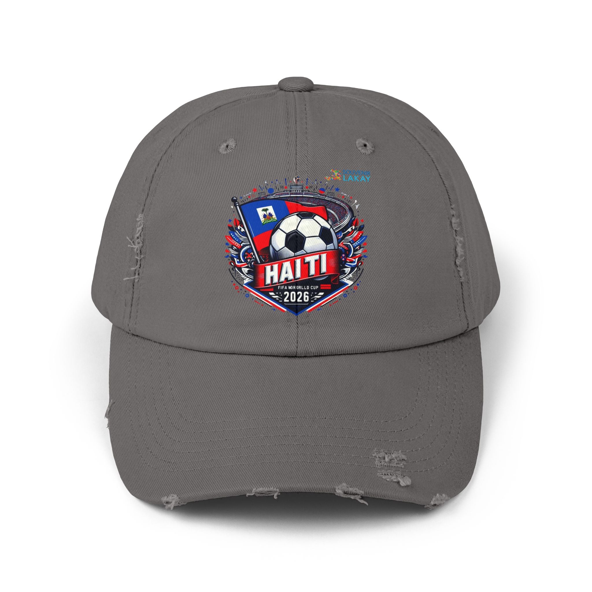 Haiti Soccer Cap 2026 — Distressed Flag Badge Hat