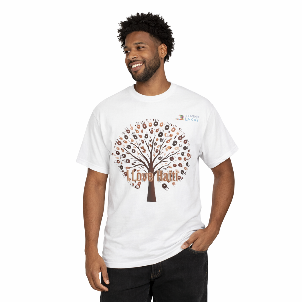 Mwen Renmen Ayiti Tree of Life T-Shirt — Floral Family Roots Graphic Tee