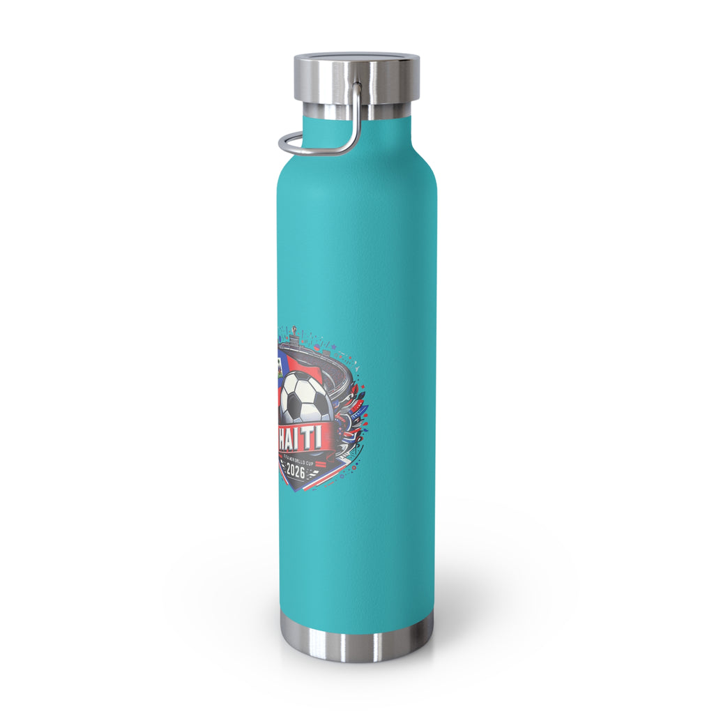 Haiti Soccer 2026 Copper Vacuum Insulated Bottle – 22oz Souvenir Lakay Water Bottle