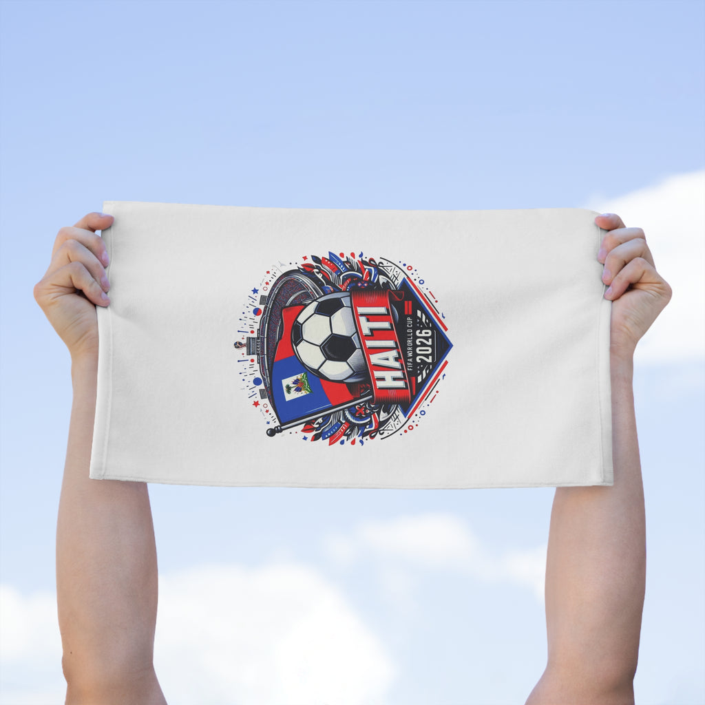 Haiti 2026 Soccer Rally Towel — 11x18 Fan Flag Design