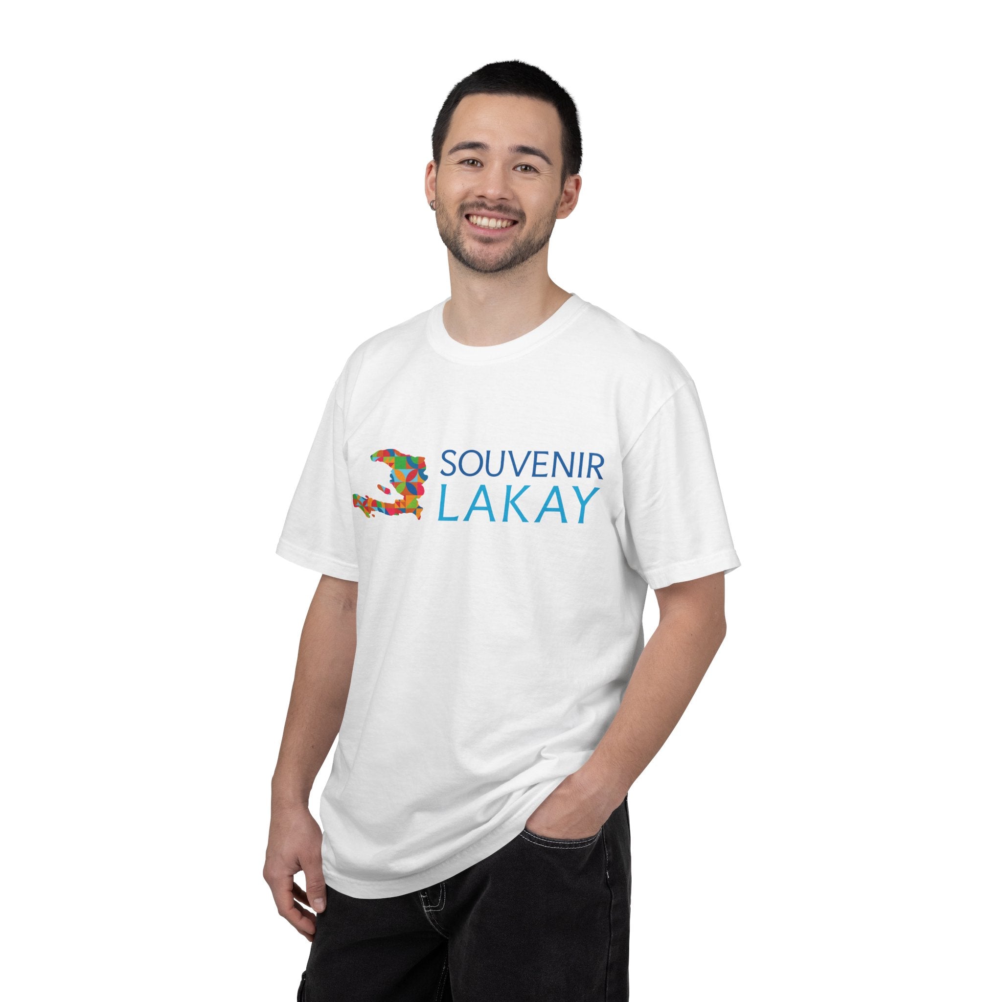 Souvenir Lakay T-Shirt — Colorful Haiti Map Graphic