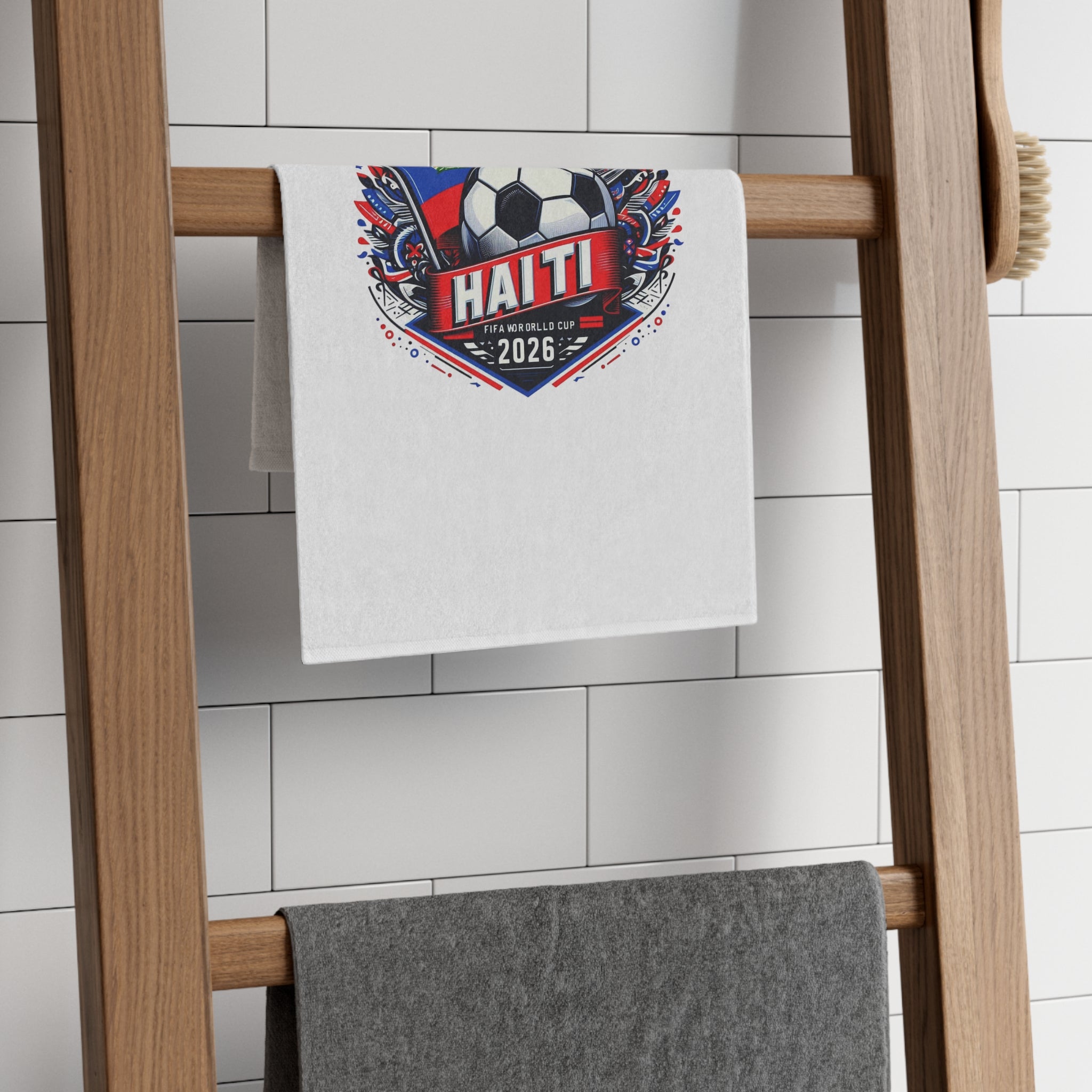 Haiti 2026 Soccer Rally Towel — 11x18 Fan Flag Design