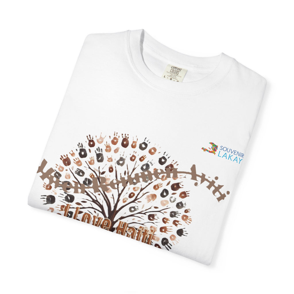 Mwen Renmen Ayiti Tree of Life T-Shirt — Floral Family Roots Graphic Tee