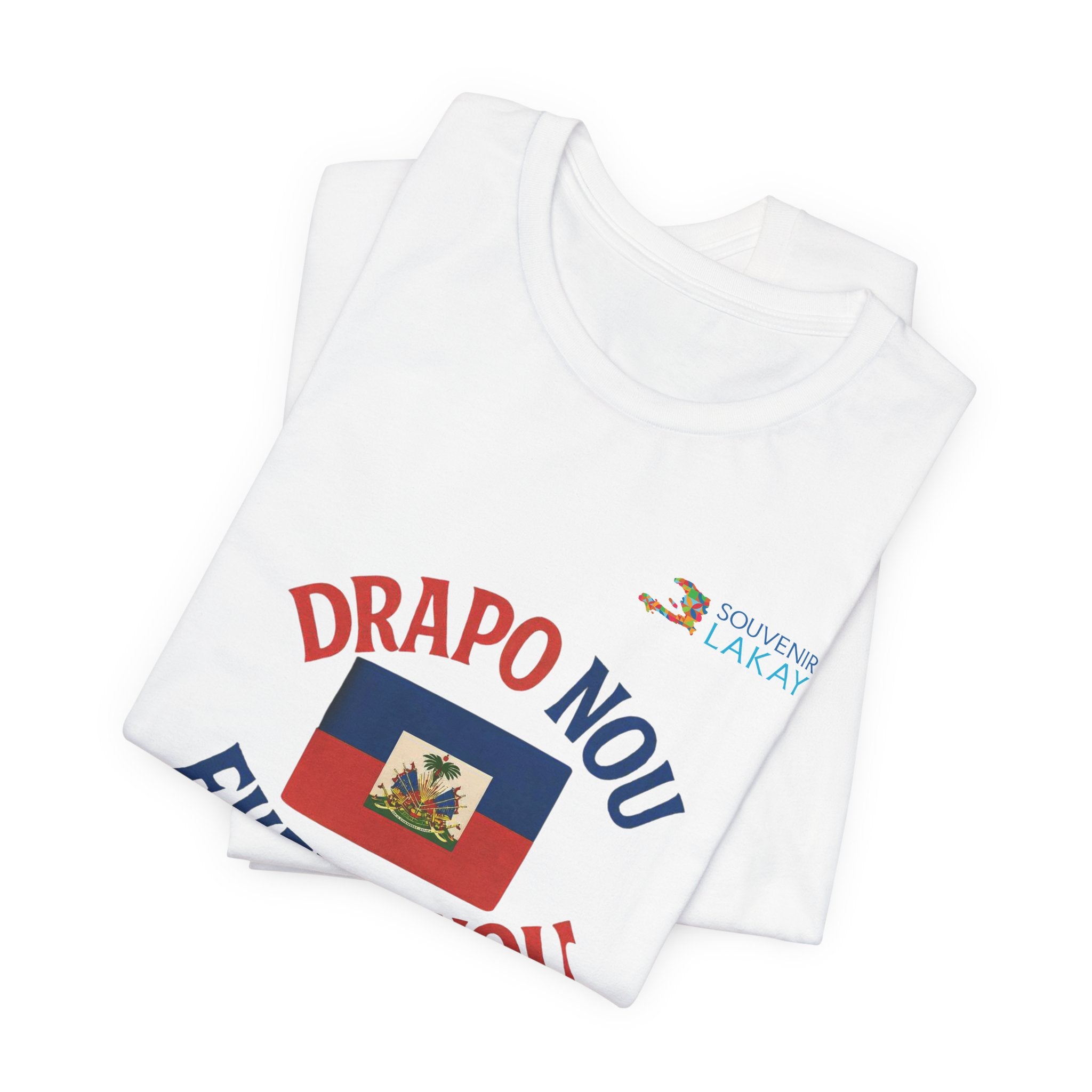 Haiti Flag T-Shirt — "Drapo Nou, Fyerte Nou" May 18 Commemorative Tee