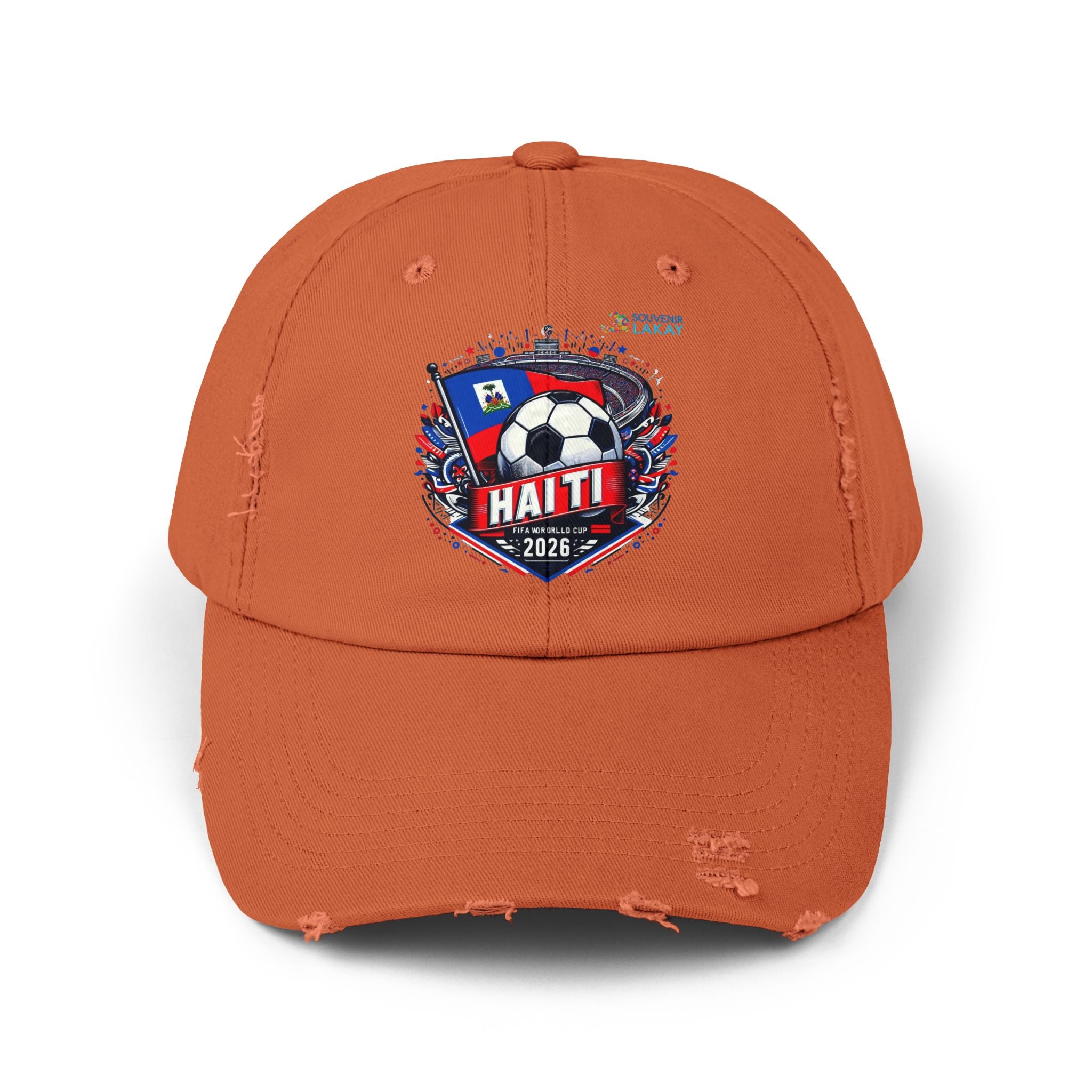 Haiti Soccer Cap 2026 — Distressed Flag Badge Hat