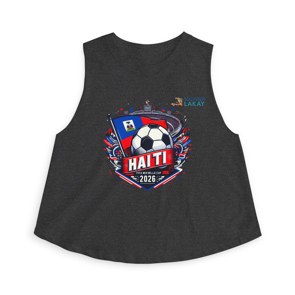 Haiti 2026 Soccer Crest Crop Top — Women's Football Fans Tank