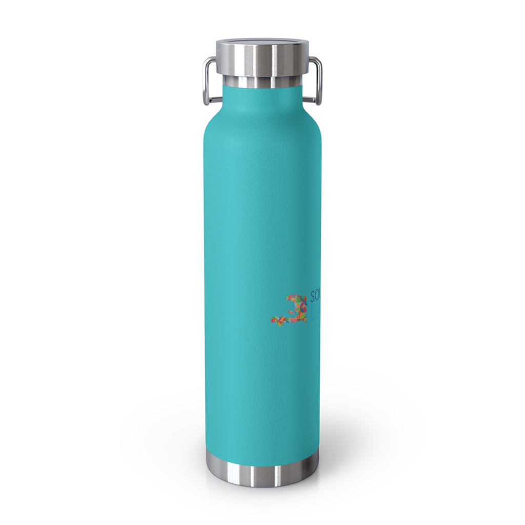 Haiti Soccer 2026 Copper Vacuum Insulated Bottle – 22oz Souvenir Lakay Water Bottle