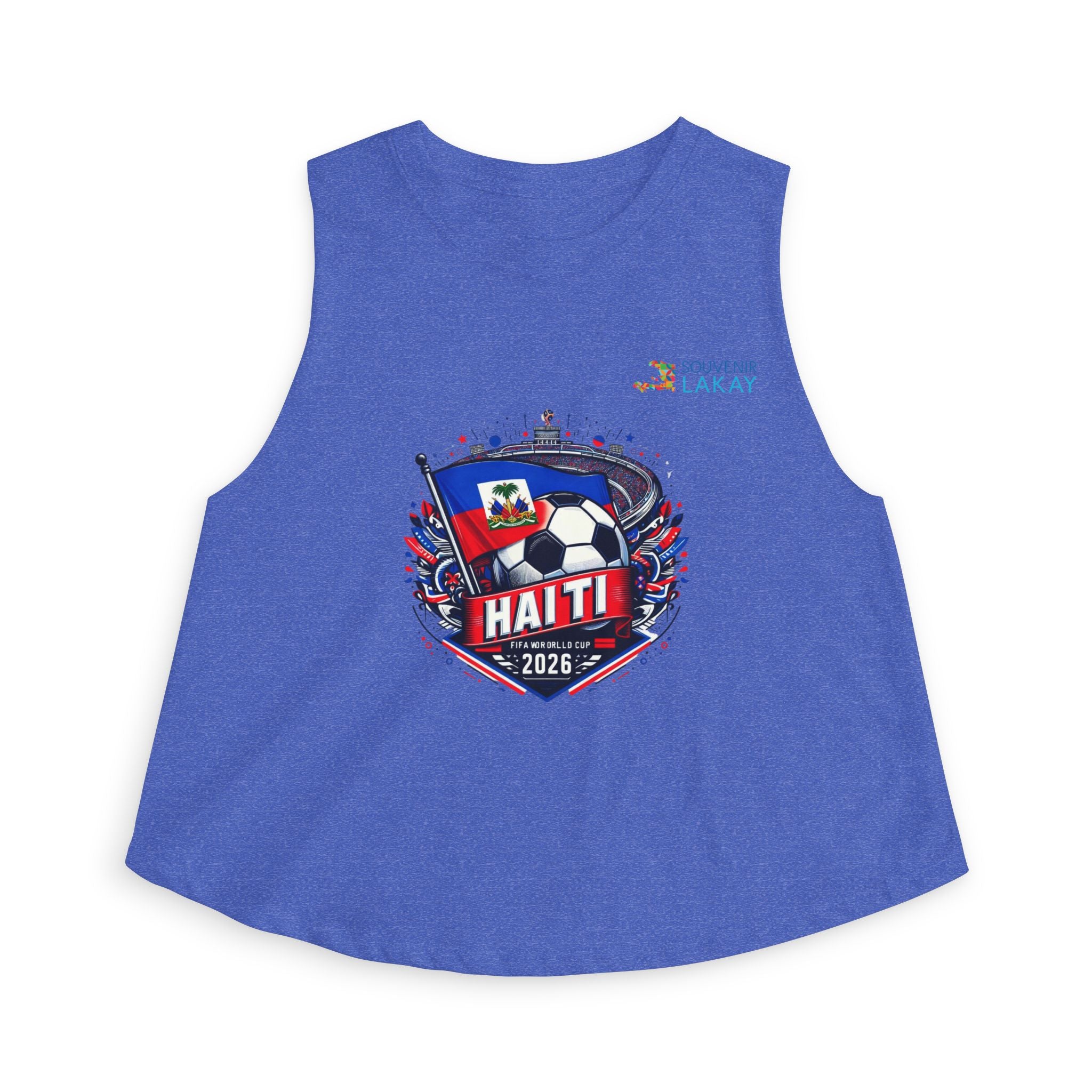 Haiti 2026 Soccer Crest Crop Top — Women's Football Fans Tank