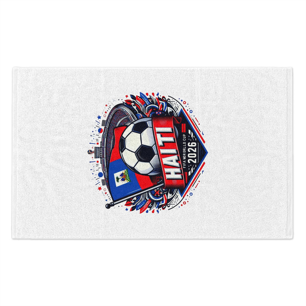 Haiti 2026 Soccer Rally Towel — 11x18 Fan Flag Design