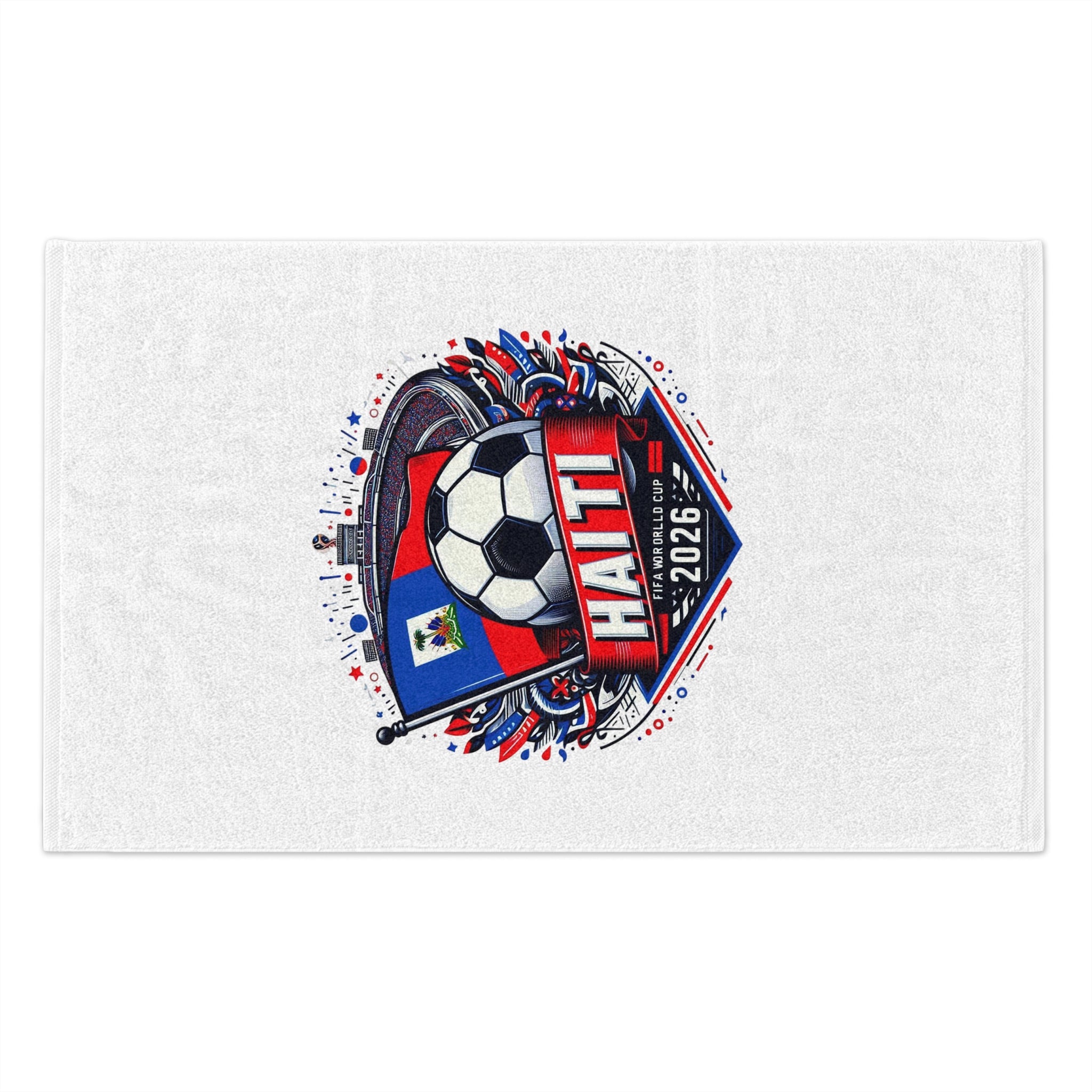 Haiti 2026 Soccer Rally Towel — 11x18 Fan Flag Design