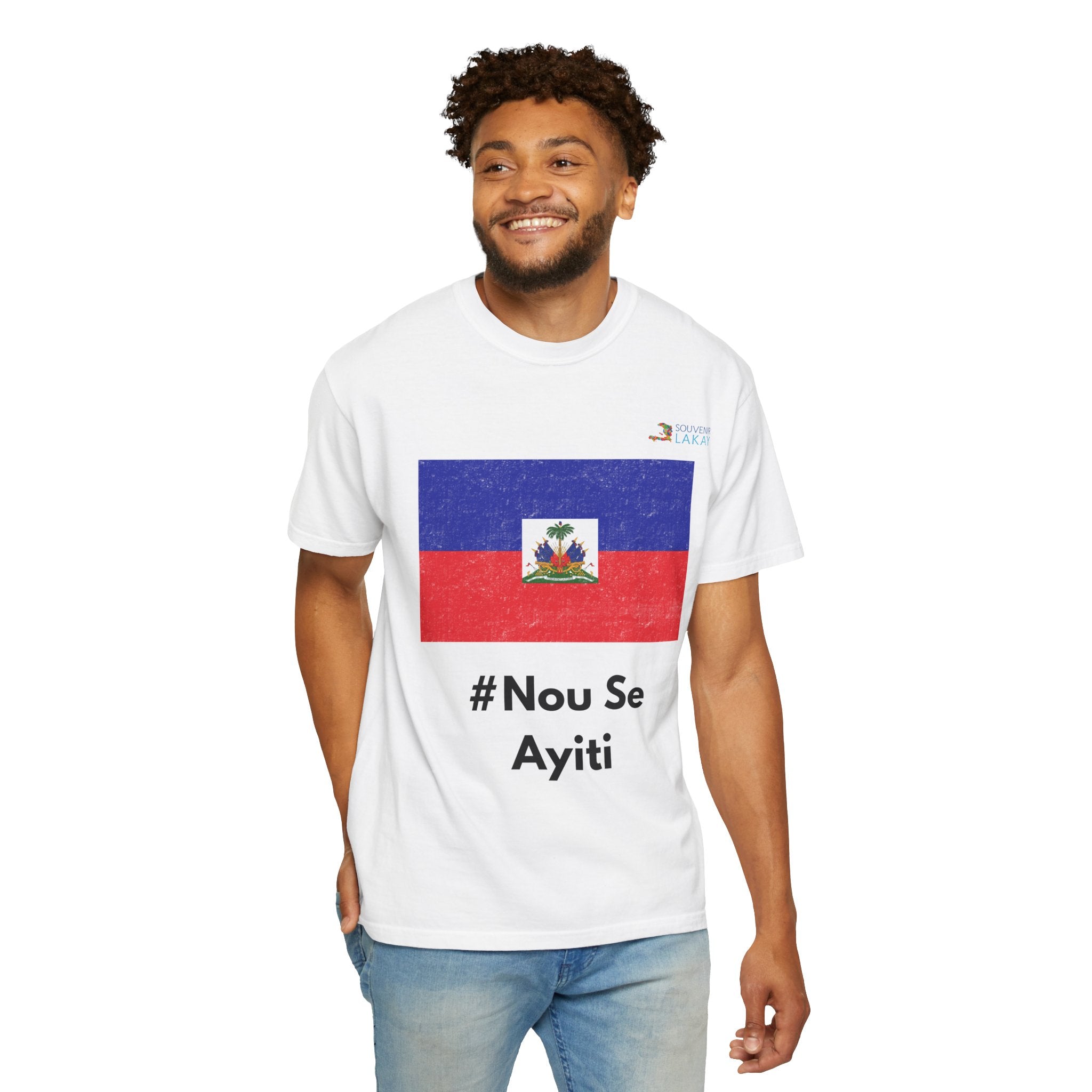 Haiti Flag T-Shirt — “#Nou Se Ayiti” / #WeAreHaiti Solidarity Tee