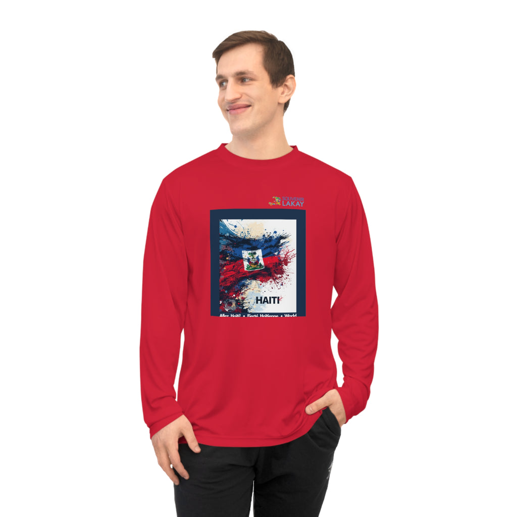 Haiti Flag Graphic Long Sleeve — Patriotic Haitian Tribute Shirt