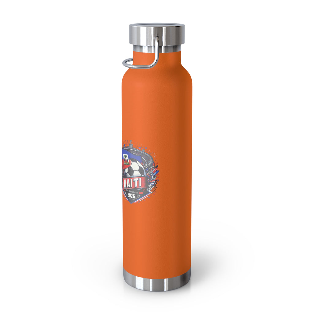 Haiti Soccer 2026 Copper Vacuum Insulated Bottle – 22oz Souvenir Lakay Water Bottle