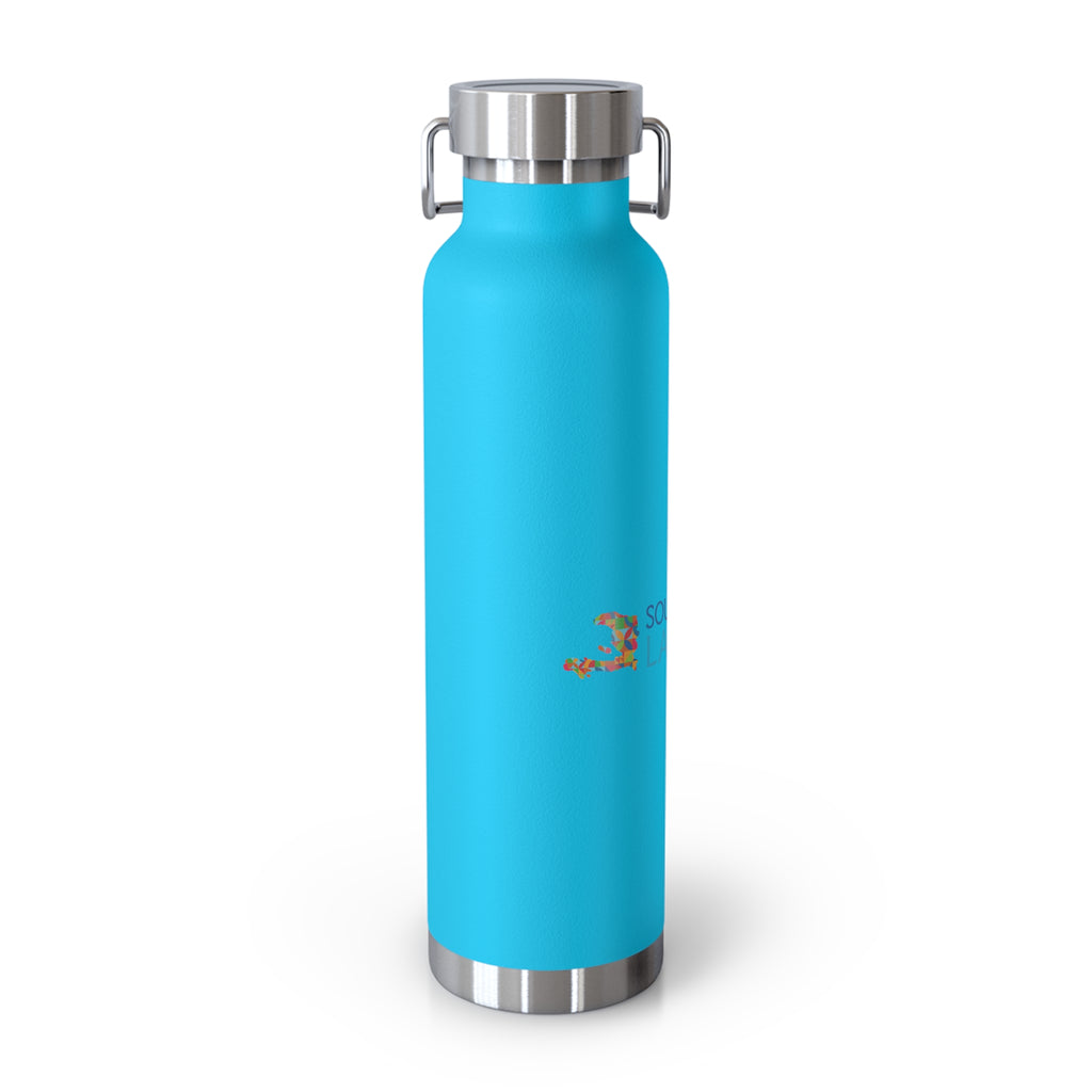 Haiti Soccer 2026 Copper Vacuum Insulated Bottle – 22oz Souvenir Lakay Water Bottle