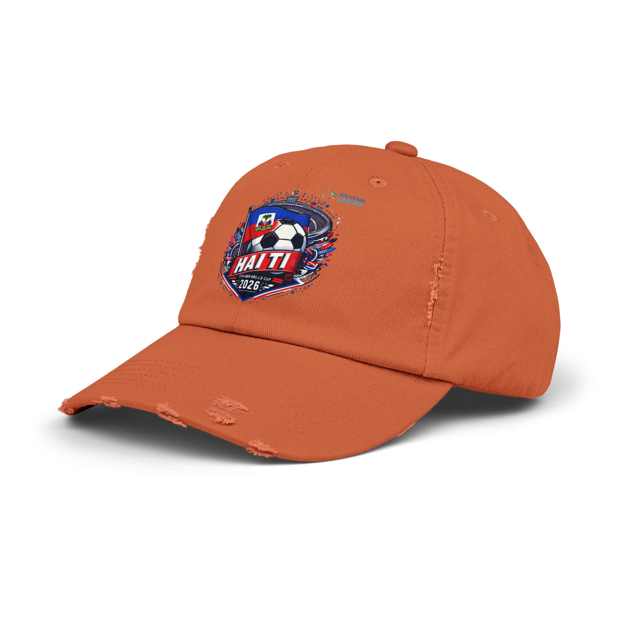 Haiti Soccer Cap 2026 — Distressed Flag Badge Hat