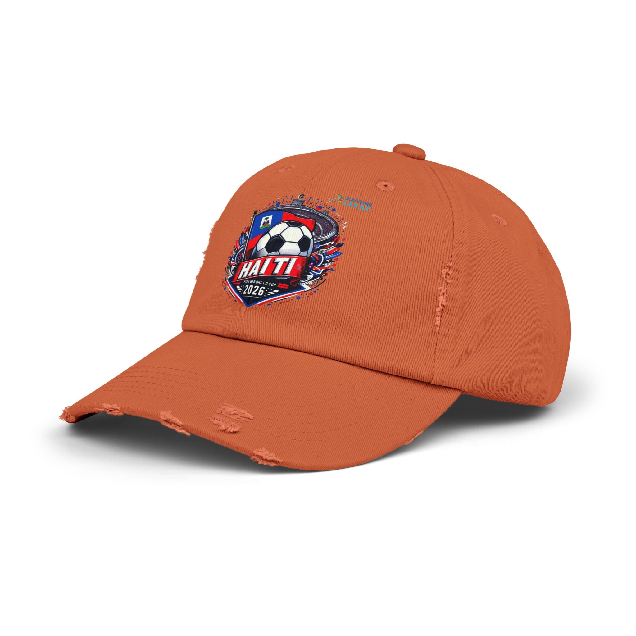 Haiti Soccer Cap 2026 — Distressed Flag Badge Hat