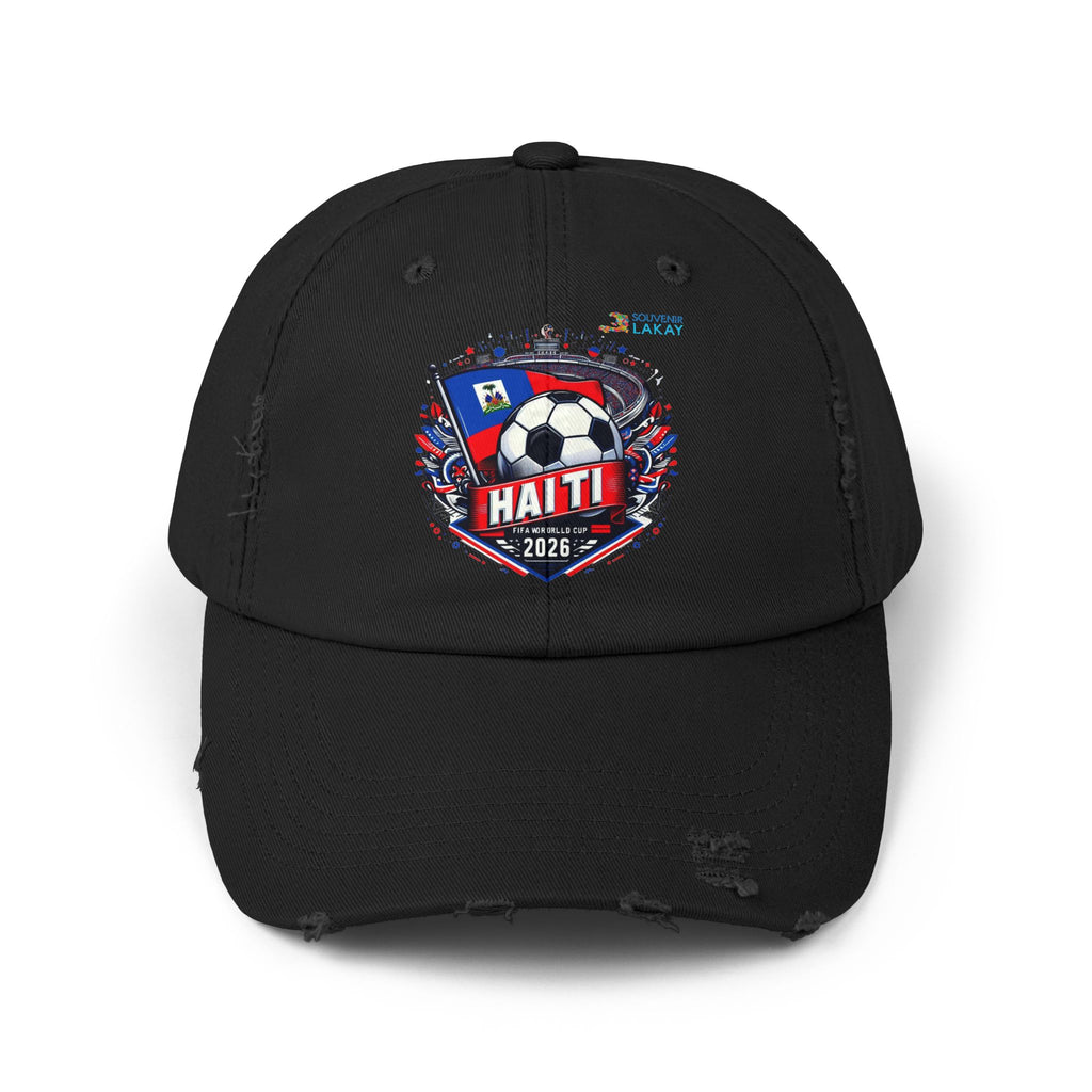 Haiti Soccer Cap 2026 — Distressed Flag Badge Hat