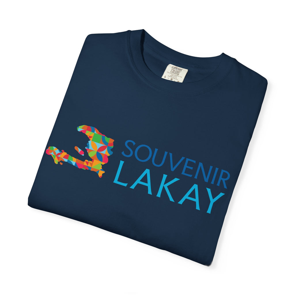 Souvenir Lakay T-Shirt — Colorful Haiti Map Graphic